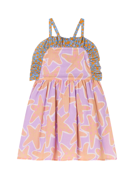 Stella McCartney Kids' Cotton Starfish Dress, Viola/Multi, Viola/Multi