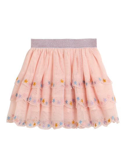 Stella McCartney Kids' Tulle Star Embellished Skirt, Powder Pink, Powder Pink