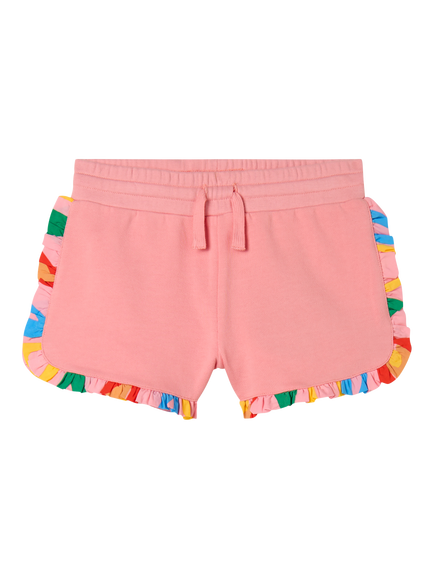 Stella McCartney Kids' Cotton Ruffle Shorts, Pink, Pink