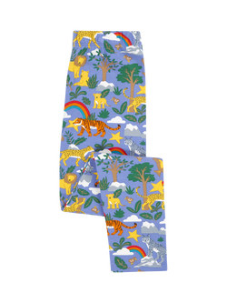Frugi Kids' Libby Cotton Rich Printed Leggings, Grape Into The Wild, Grape Into The Wild