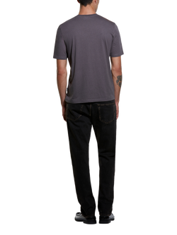 SISLEY Cotton Regular Fit Short Sleeve T-Shirt, Dark Grey - view 2, Dark Grey