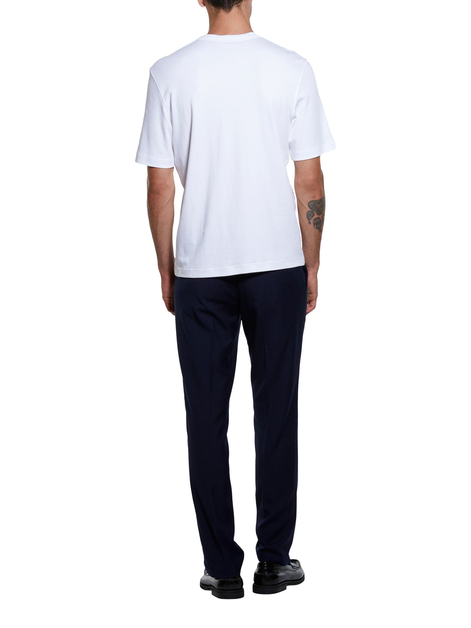 Product image 2 of 4, which shows SISLEY Crew Neck Cotton T-Shirt, Optical White, XXL