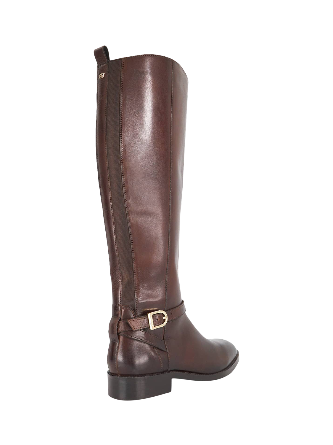 Product image 5 of 6, which shows Dune London Leather Wide Fit Knee High Boots, Brown, EU36