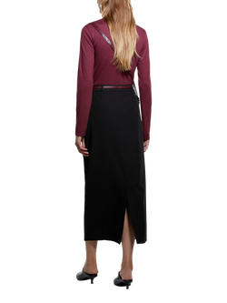 SISLEY Long Sleeve Organic Cotton T-Shirt - view 2, Bordeaux