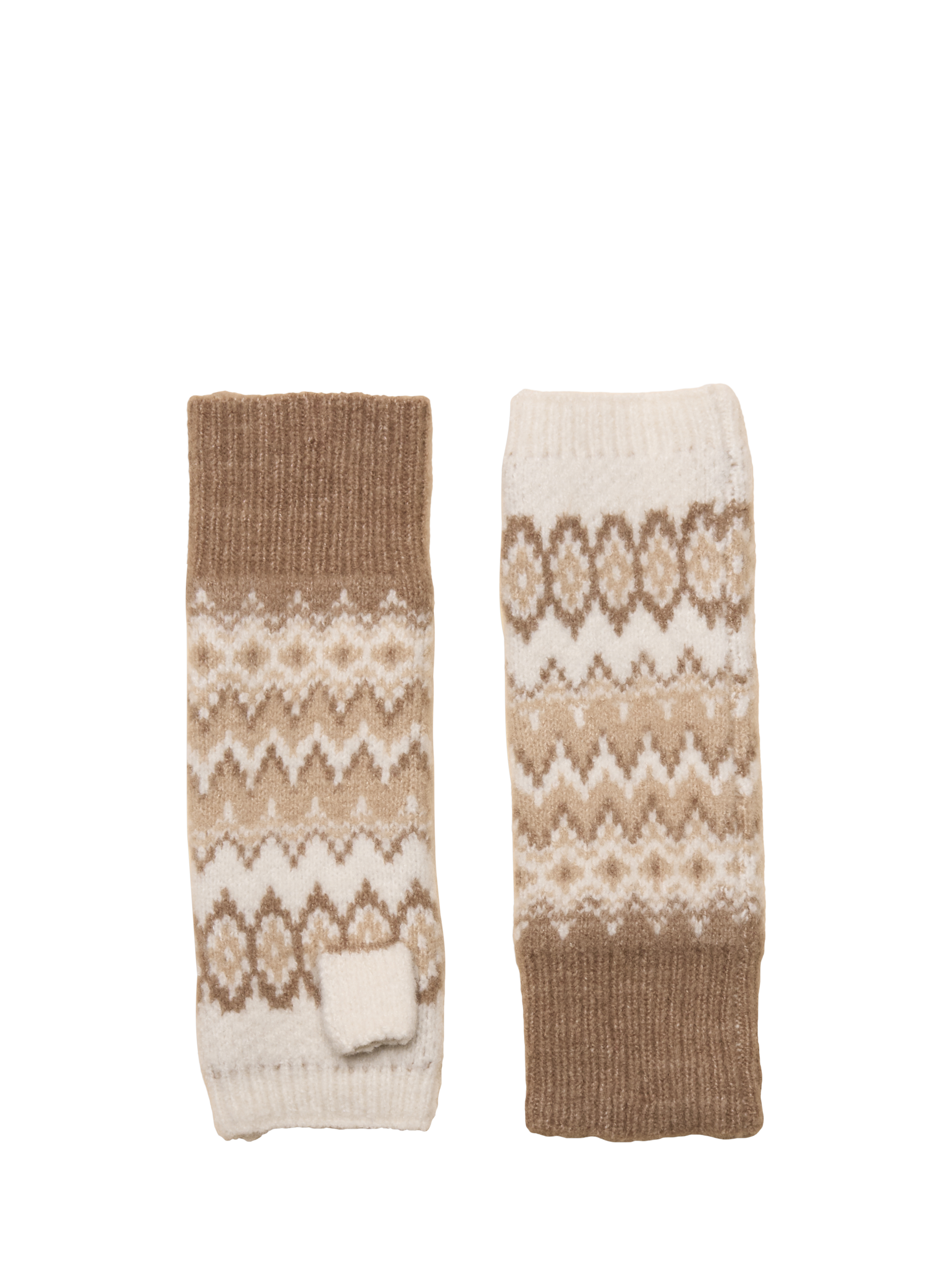 Product image 1 of 3, which shows Joules Fingerless Gloves, Neutral, One Size