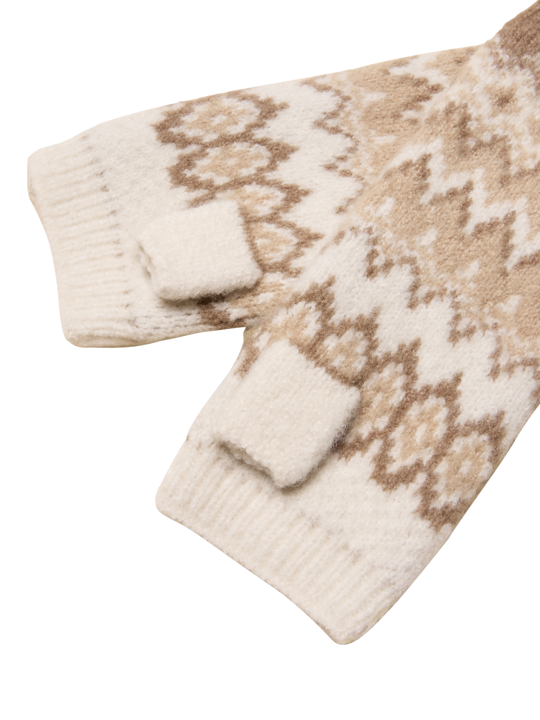 Product image 2 of 3, which shows Joules Fingerless Gloves, Neutral, One Size