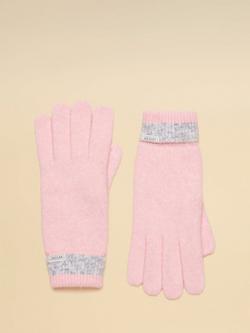 Joules Colour Block Gloves, Pink