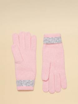 Joules Colour Block Gloves - view 2, Pink