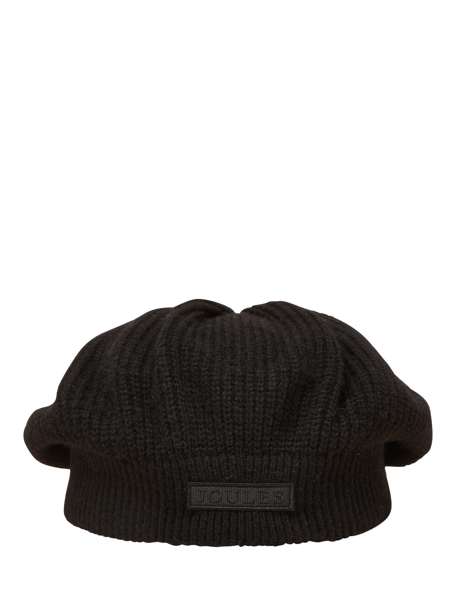 Product image 1 of 8, which shows Joules Branded Knit Beret, Black, One Size