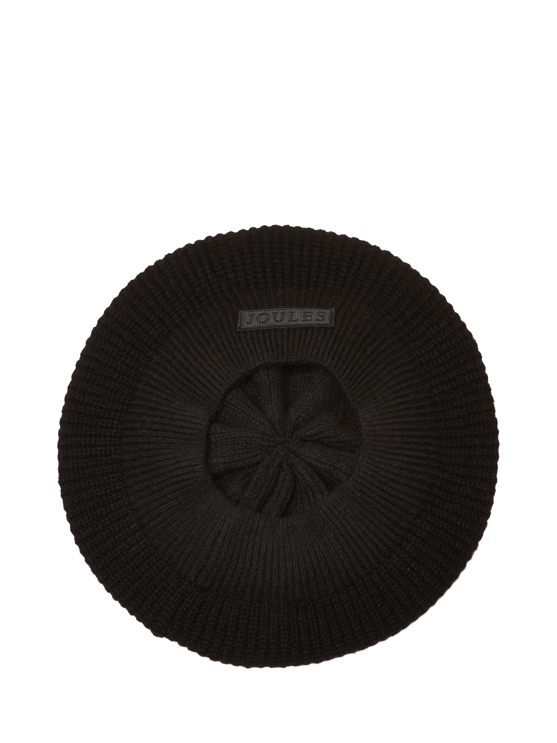 Product image 5 of 8, which shows Joules Branded Knit Beret, Black, One Size