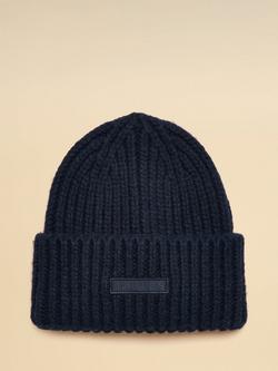 Joules Ribbed Cuff Knit Beanie Hat, Navy