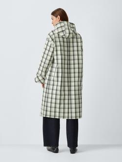 John Lewis Check Hooded Trench Coat, Check - view 2, Check