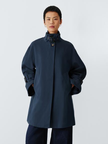 John Lewis A-Line Mac Coat, Navy