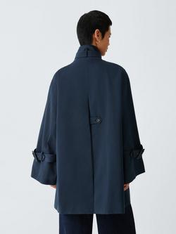 John Lewis A-Line Mac Coat - view 2, Navy