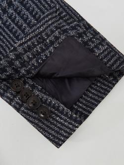 Reiss Jacob Single Breasted Check Wool Blend Blazer, Navy - view 2, Navy