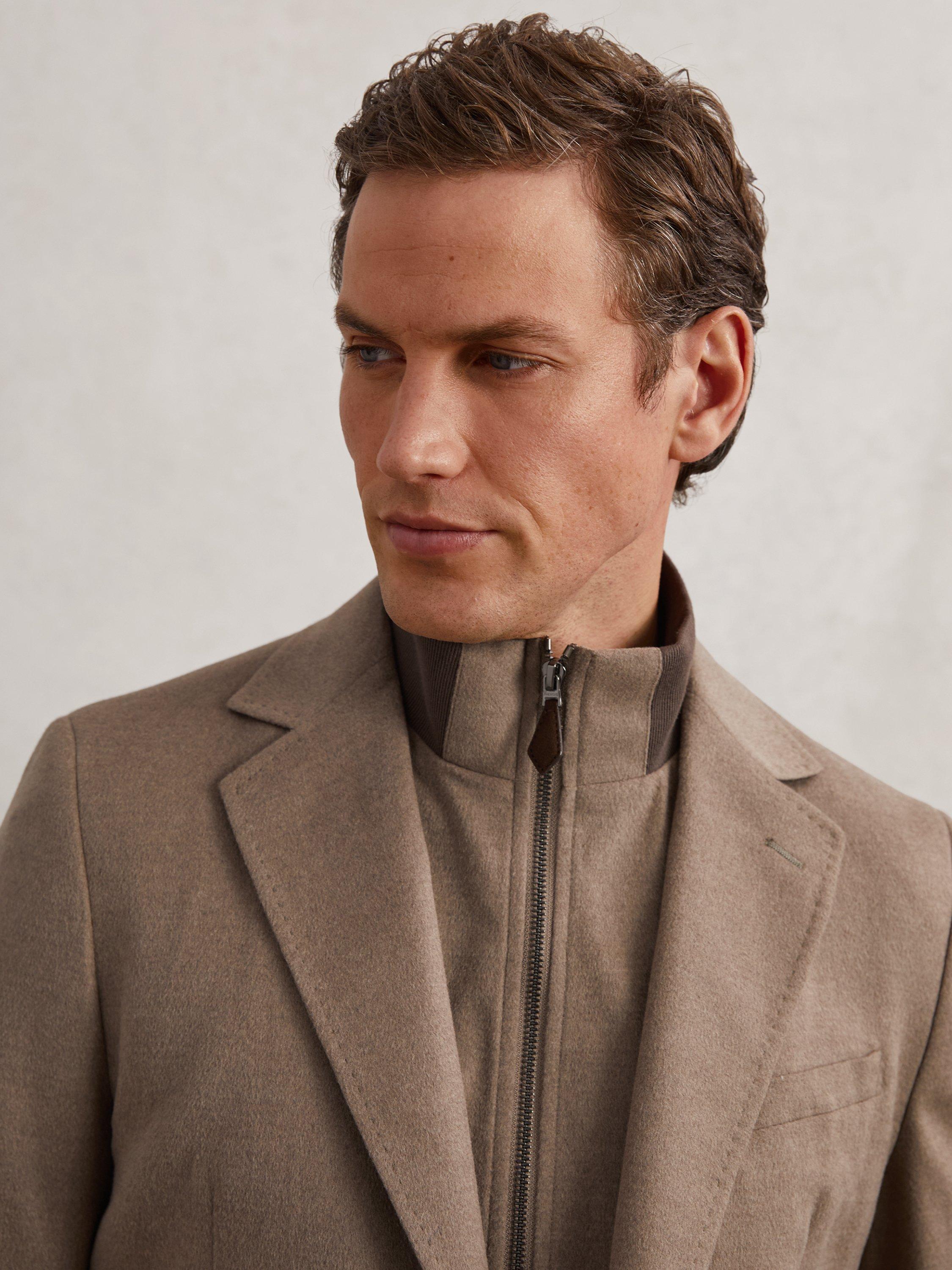 Product image 5 of 5, which shows Reiss Patch Blazer, Mocha Brown, 36