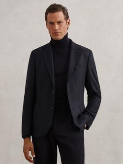 Reiss Carson Wool Blend Single Breasted Blazer, Navy, Navy