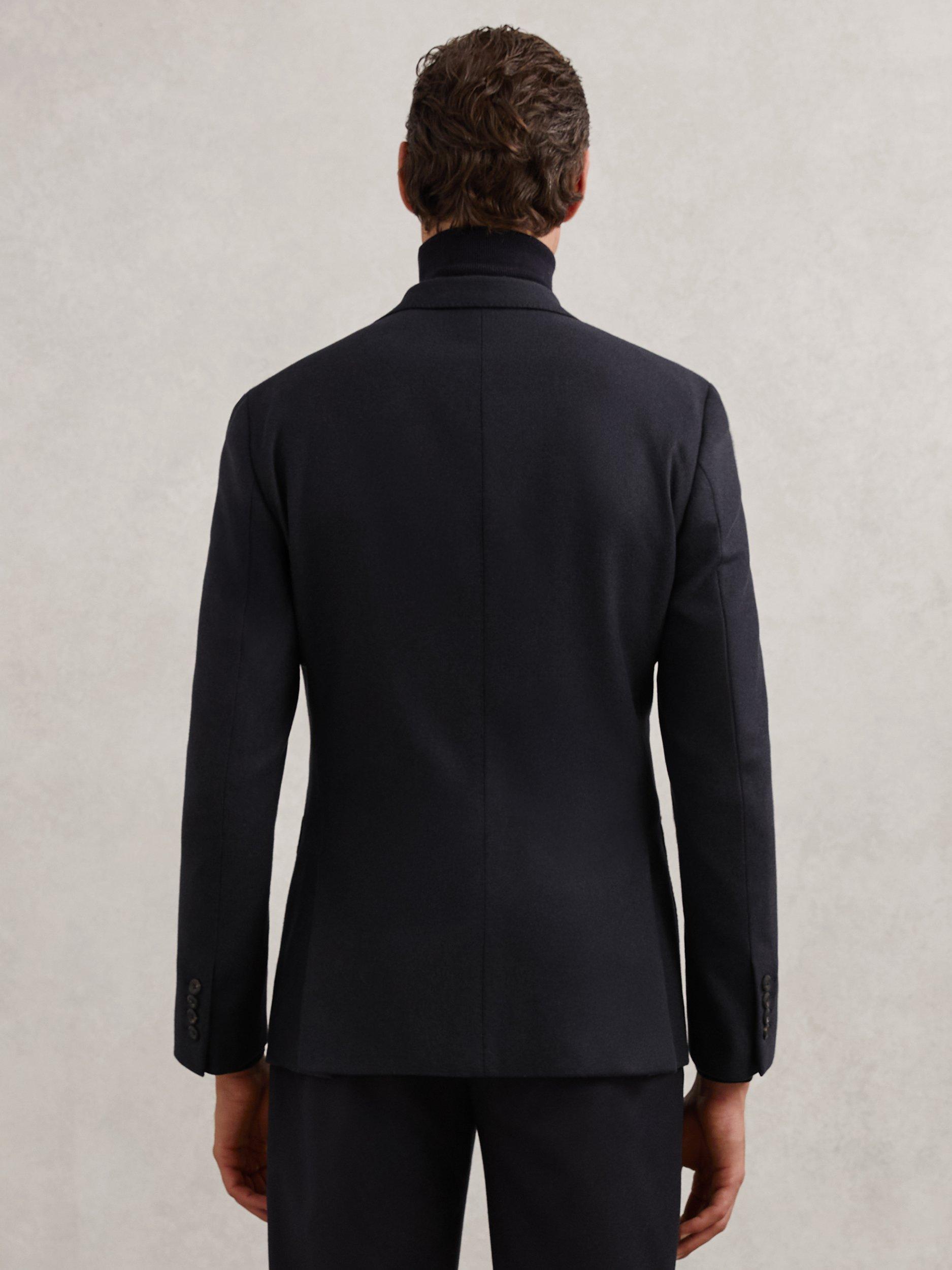 Product image 2 of 5, which shows Reiss Carson Wool Blend Single Breasted Blazer, Navy, 36