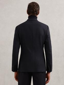 Reiss Carson Wool Blend Single Breasted Blazer, Navy - view 2, Navy