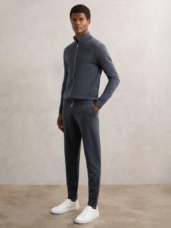 Reiss Billings Wool Blend Tapered Trousers, Midnight Navy