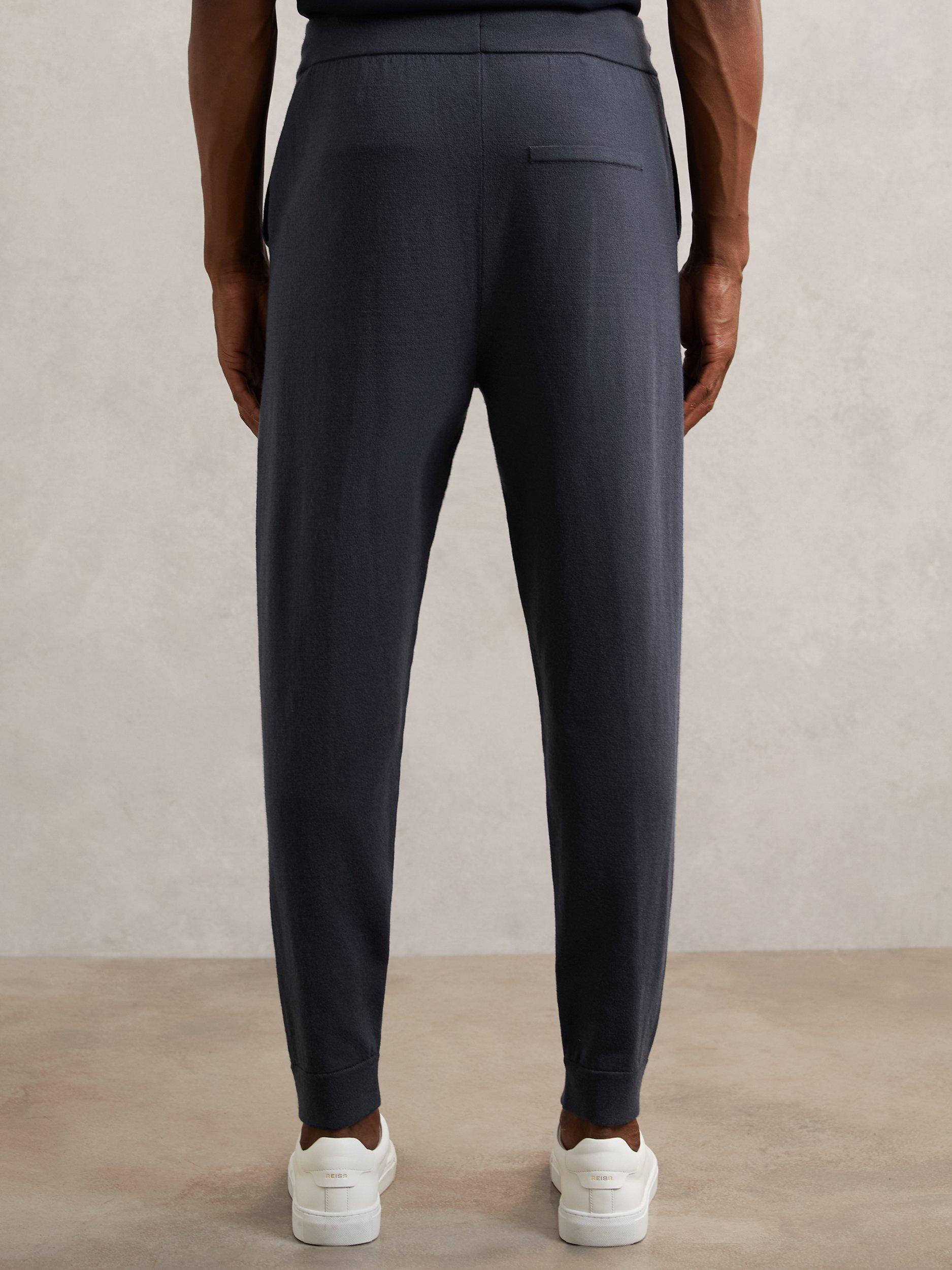 Product image 2 of 5, which shows Reiss Billings Wool Blend Tapered Trousers, Midnight Navy, S