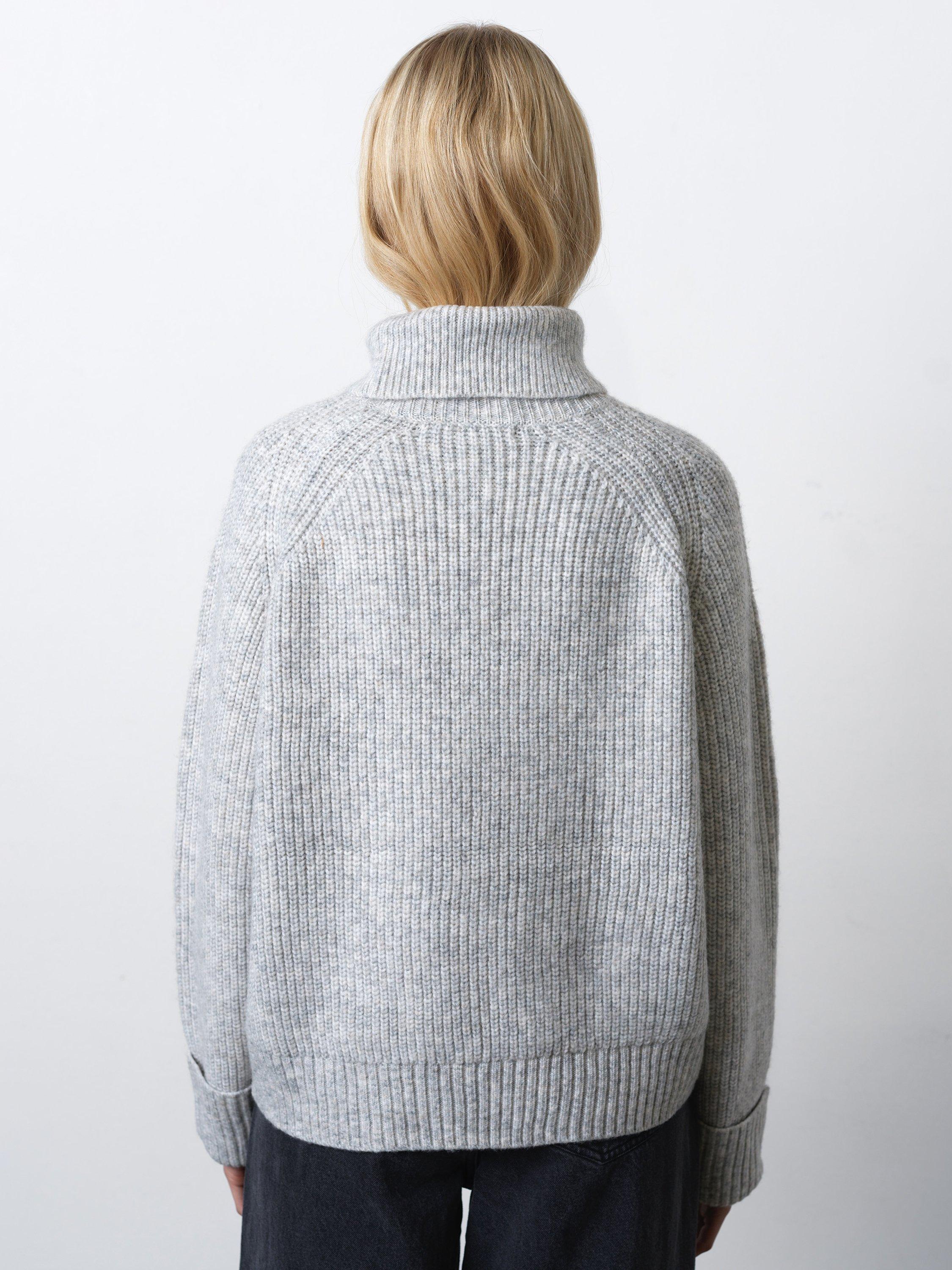 Product image 5 of 6, which shows French Connection Kessy Turtleneck Jumper, Silver Grey, XS