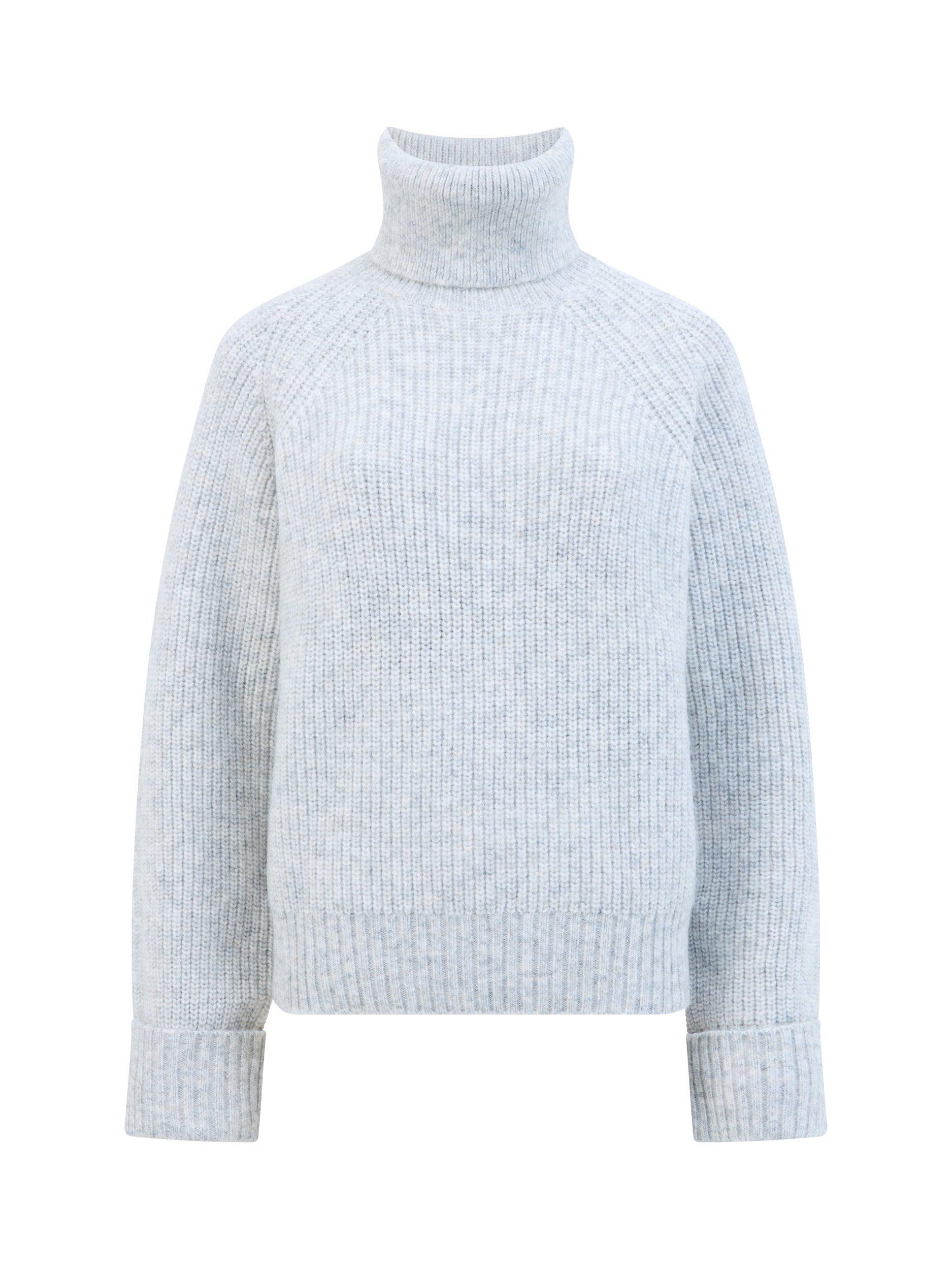 Product image 6 of 6, which shows French Connection Kessy Turtleneck Jumper, Silver Grey, XS