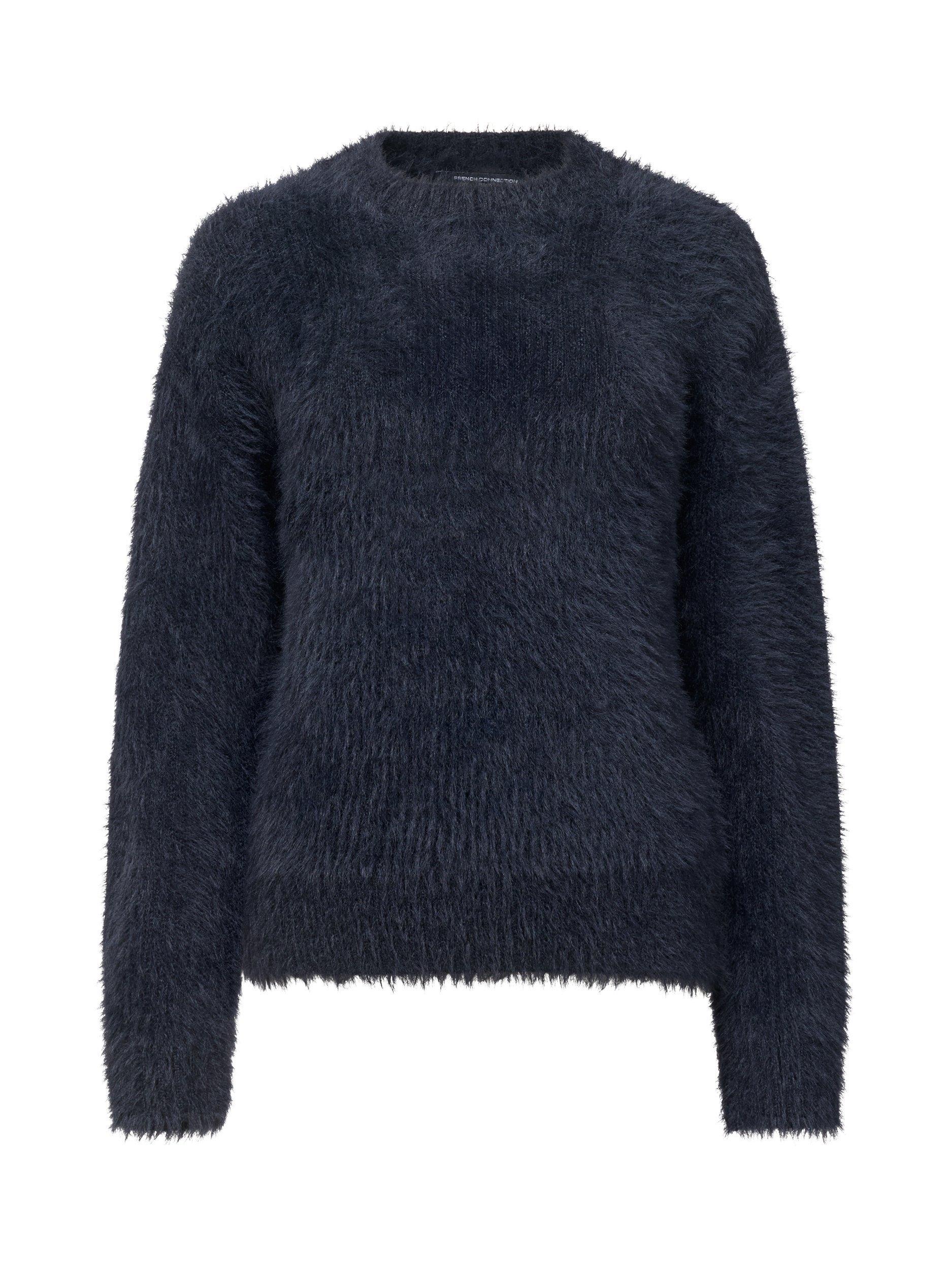 Product image 5 of 5, which shows French Connection Lucile Mock Neck Fluffy Knit Jumper, Black, XS