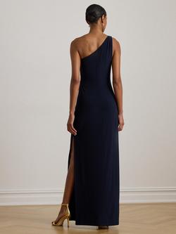 Lauren Ralph Lauren Belina One Shoulder Maxi Dress, Lighthouse Navy - view 2, Lighthouse Navy