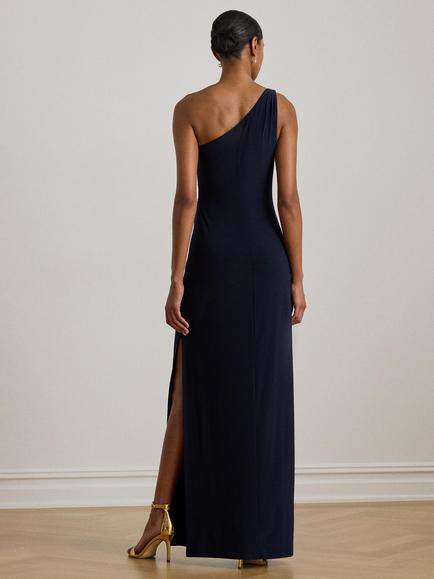 Lauren Ralph Lauren Belina One Shoulder Maxi Dress, Lighthouse Navy - view 2, Lighthouse Navy