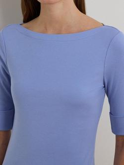 Ralph Lauren Judy Cotton Blend T-Shirt - view 2, Sky Blue