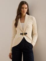 Lauren Ralph Lauren Taysir Cotton Ribbed Cuff Cardigan