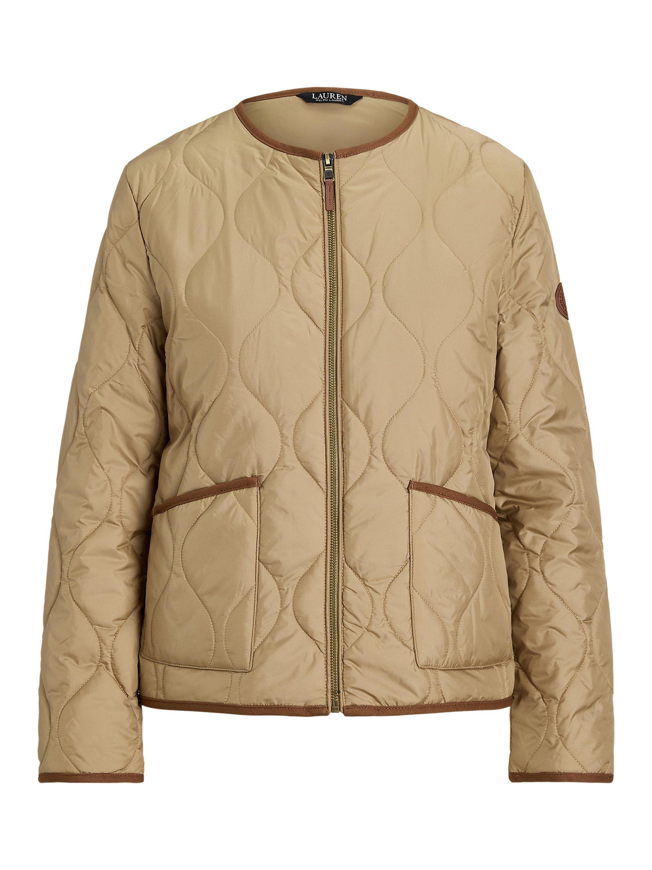 Product image 1 of 1, which shows Lauren Ralph Lauren Onion Quilted Jacket, Brown, XS