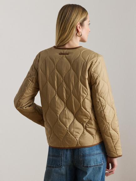 Lauren Ralph Lauren Onion Quilted Jacket, Brown - view 2, Brown