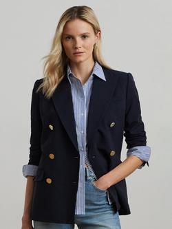 Lauren Ralph Lauren Ryen Wool Blend Blazer, Lauren Navy