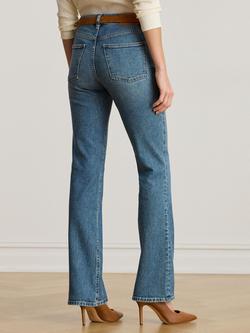 Lauren Ralph Lauren High Rise Bootcut Jeans, Blue - view 2, Blue