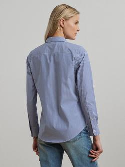 Lauren Ralph Lauren Jamelko Stripe Easy Care Shirt, Blue/White - view 2, Blue/White