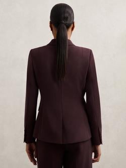 Reiss Petite Gabi Double Breasted Blazer, Berry - view 2, Berry
