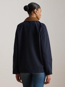 Lauren Ralph Lauren Bonded Jersey Barn Jacket - view 2, Dark Navy