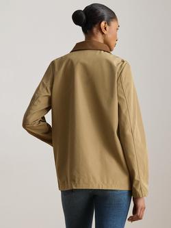 Lauren Ralph Lauren Bonded Jersey Barn Jacket - view 2, Birch Tan