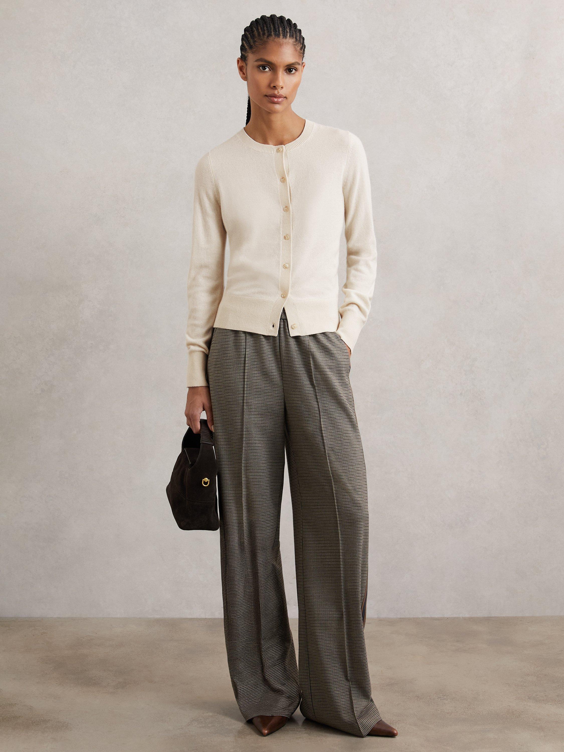 Product image 5 of 5, which shows Reiss Rima Wool Blend Cardigan, Cream, XS