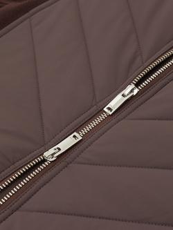 Reiss Hansel Quilted Jacket, Chocolate Brown - view 2, Chocolate Brown