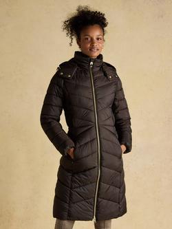 Joules Pembury Showerproof Longline Padded Coat, Brown, Brown
