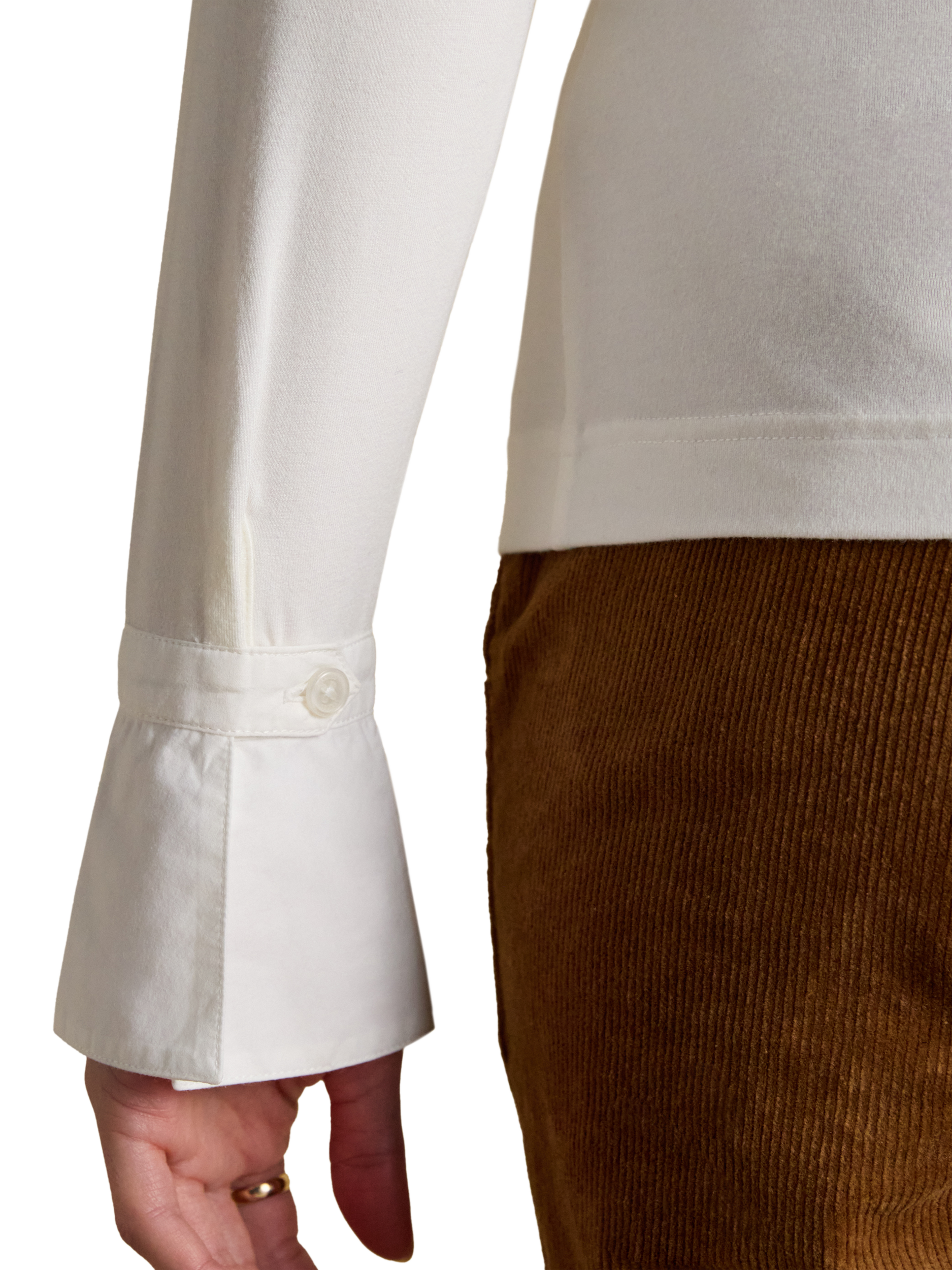 Product image 3 of 5, which shows Joules Tuxedo Bib Shirt, White, 6