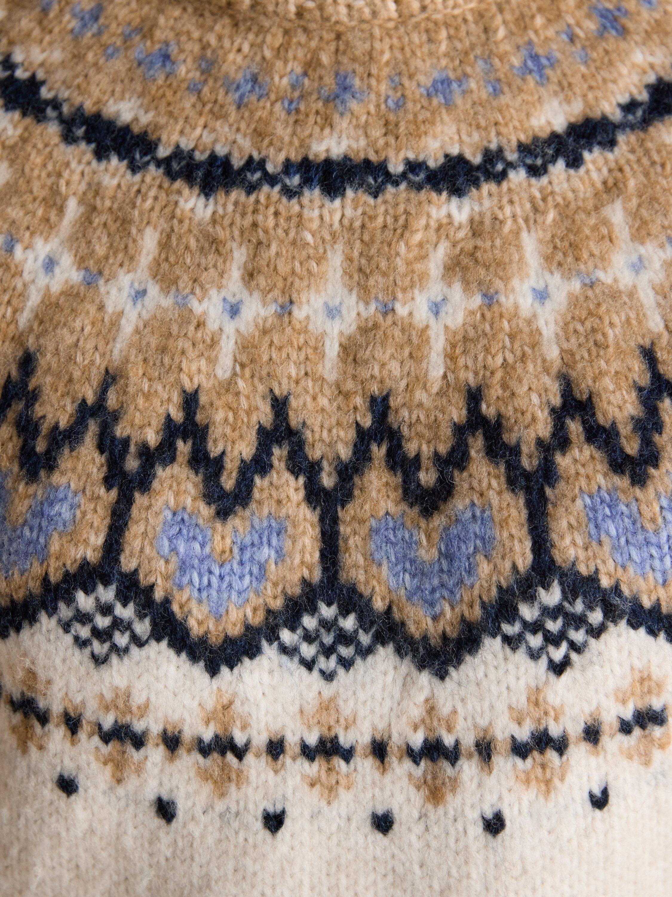 Product image 7 of 8, which shows Joules Fair Isle Jumper, Cream, XS