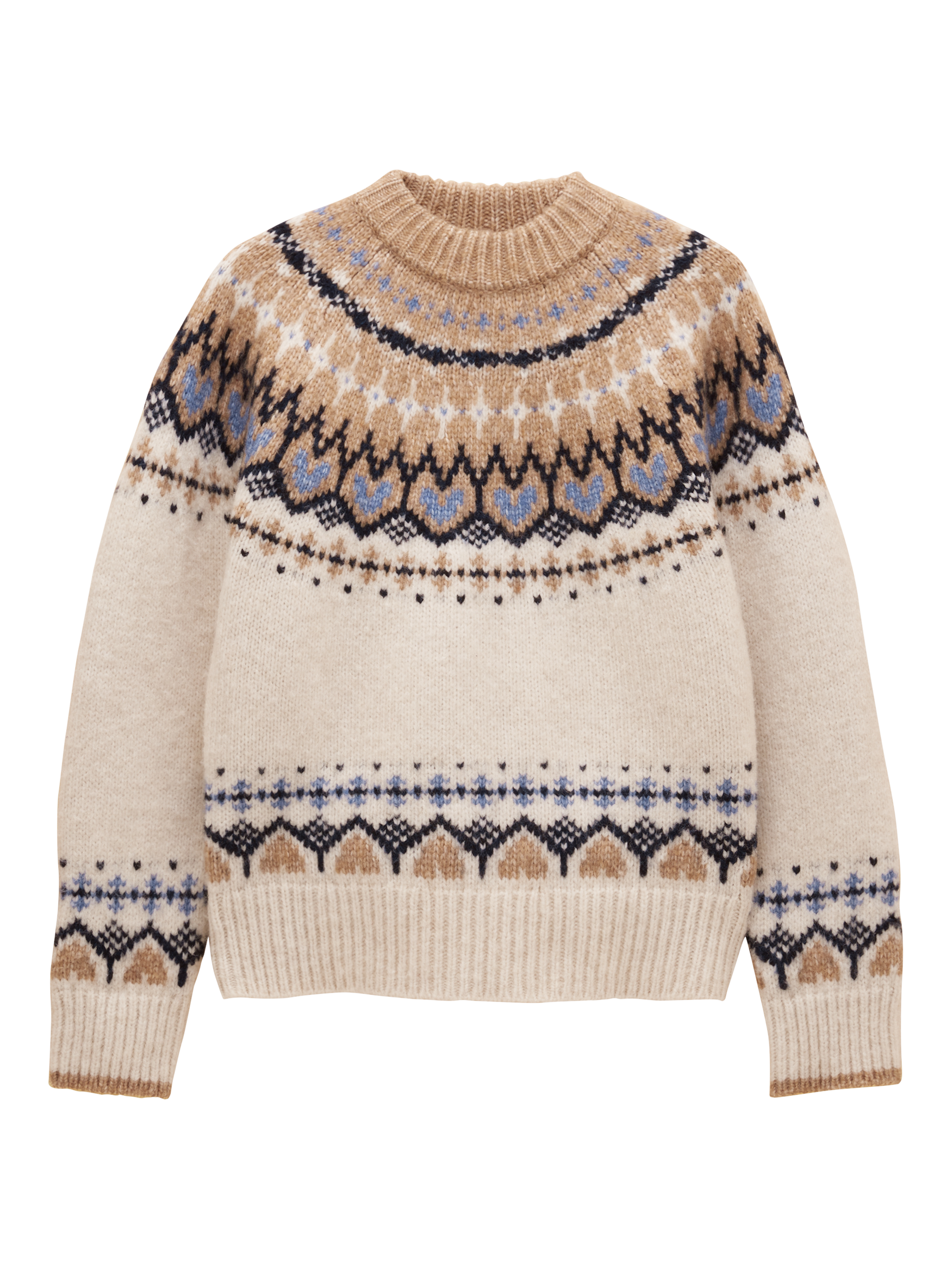 Product image 8 of 8, which shows Joules Fair Isle Jumper, Cream, XS