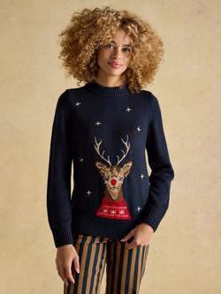 Joules Festive Jumper, Navy, Navy
