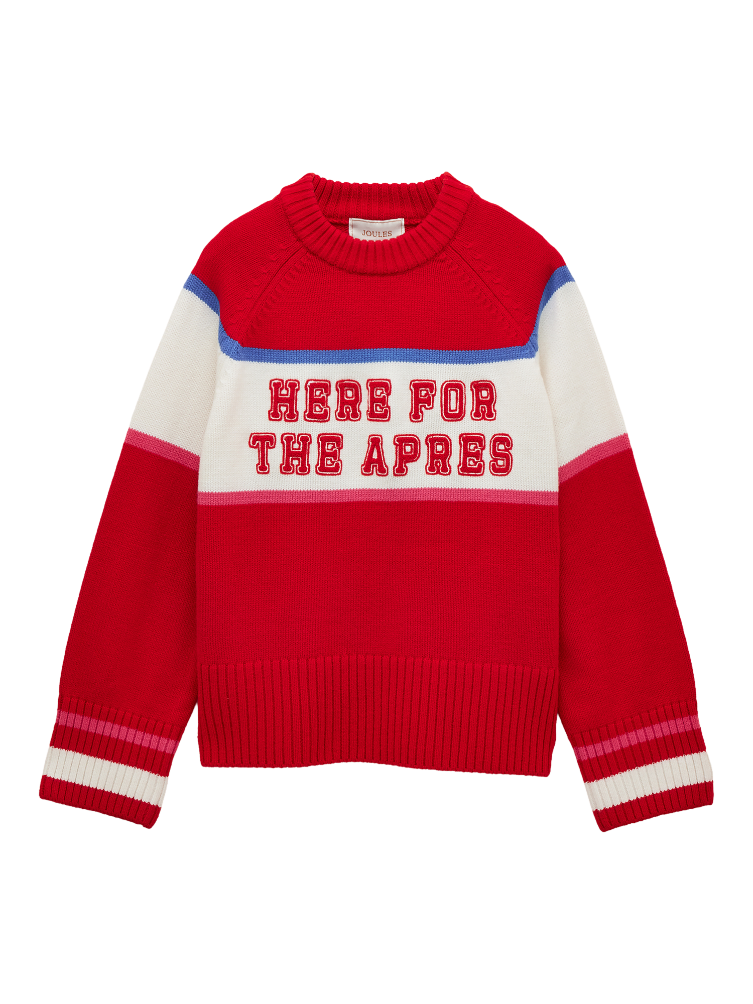 Product image 7 of 7, which shows Joules Here For The Apres Jumper, Red, XS