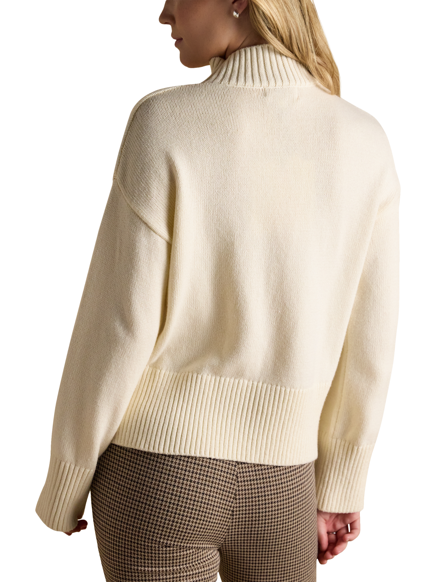 Product image 2 of 8, which shows Joules Ski Intarsia Jumper, Cream, XS