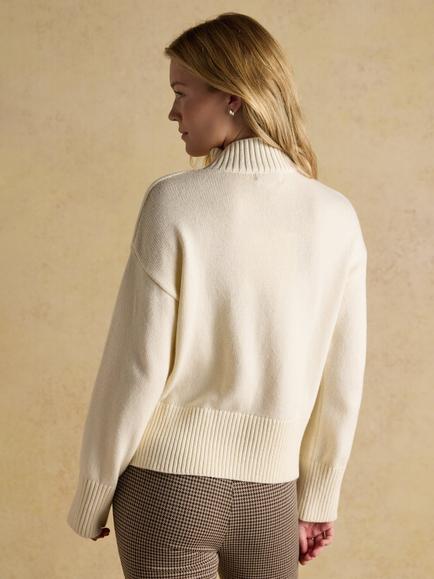 Joules Ski Intarsia Jumper, Cream - view 2, Cream
